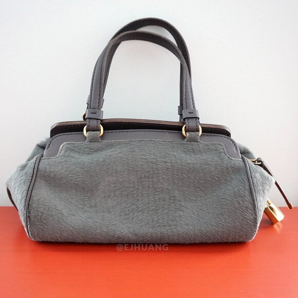 Tod's Kate Easy Piccola Giorno Calf Hair Haircalf Leather Mini Satchel Lock Bag - Picture 2 of 16